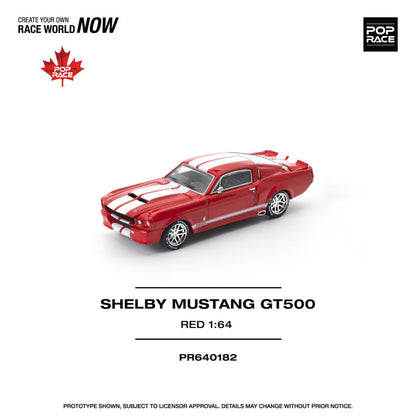 PopRace 1/64 Shelby Mustang GT500 Red PR640182 Canada Exclusive