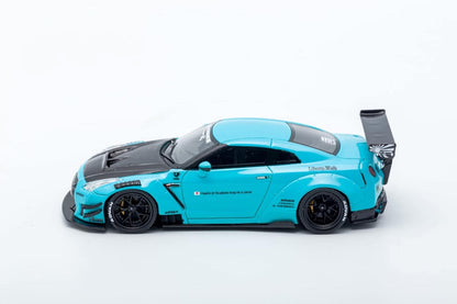 Impossible Perfect Skyline GT-R R35 UK Edition Blue with Carbon Bonnet LBWK Version 2 Resin