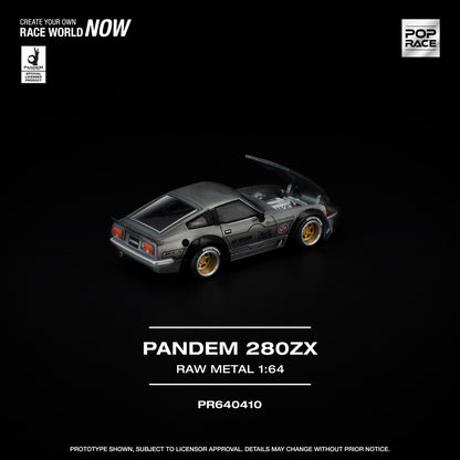Preorder PopRace 1/64 PANDEM 280ZX Raw Metal PR640410