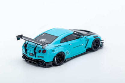 Impossible Perfect Skyline GT-R R35 UK Edition Blue with Carbon Bonnet LBWK Version 2 Resin
