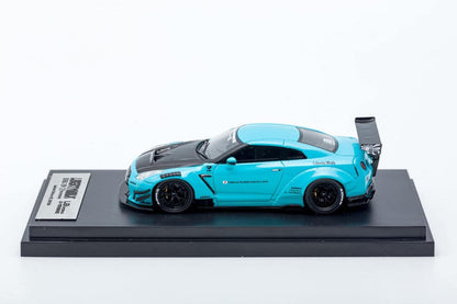 Impossible Perfect Skyline GT-R R35 UK Edition Blue with Carbon Bonnet LBWK Version 2 Resin