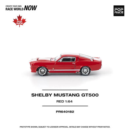 PopRace 1/64 Shelby Mustang GT500 Red PR640182 Canada Exclusive