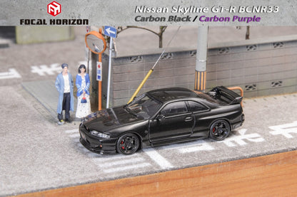 Preorder June 2024 Focal Horizon Nissan Skyline BCNR33 Carbon Black and Purple