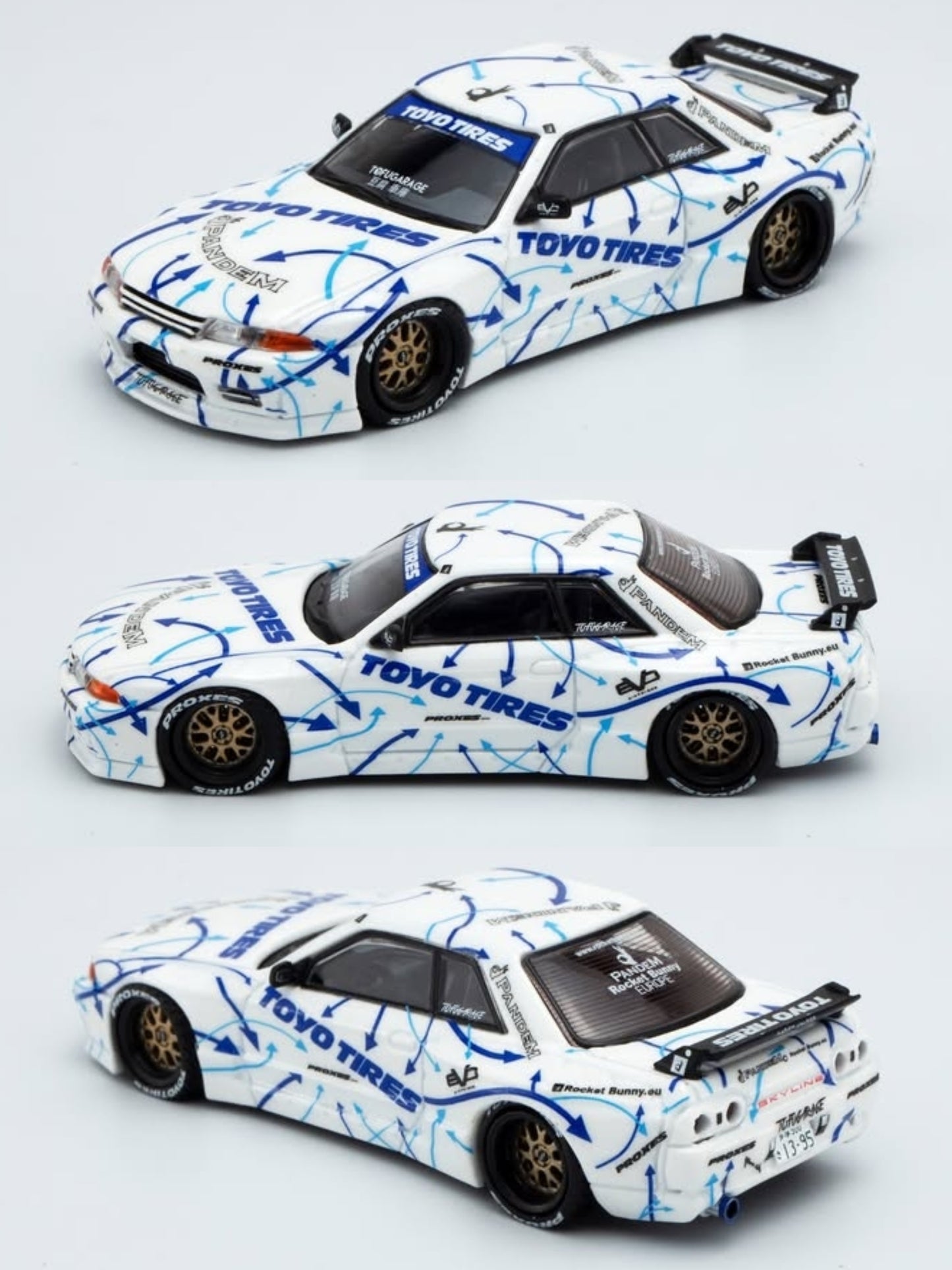 Inno64 Nissan Skyline GT-R R32 Pandem "Toyo Tires" IN64-R32P-TT