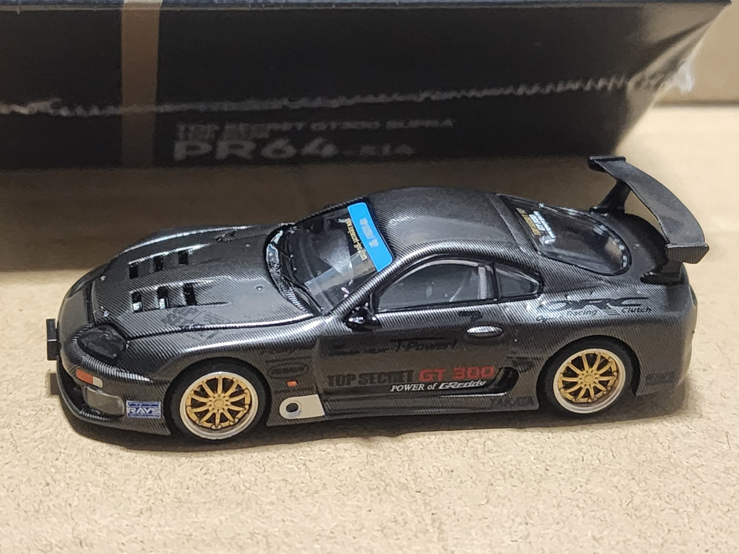 PopRace TDE26 Top Secret Supra Carbon GT300 RE RX7 Satin Gold Event Models