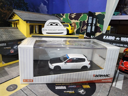 Tarmac Works Honda Civic EG6 Gr.A Racing White Spoon