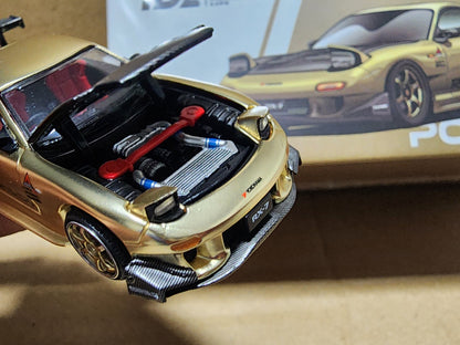 PopRace TDE26 Top Secret Supra Carbon GT300 RE RX7 Satin Gold Event Models