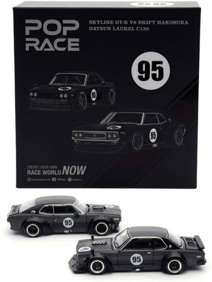 PopRace Nissan Skyline GT-R V8 Drift & Laurel C130 Boxset PR640351 & 352 Hong Kong ToyCar Salon 2025
