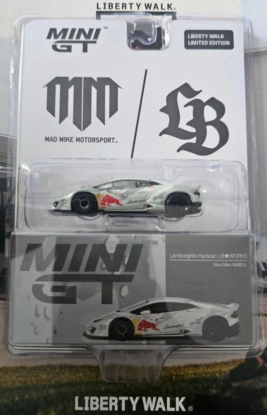 MINI GT 1/64 Lamborghini Huracan LB WORKS ver. 2 Mad Mike NIMBUL Japan Blister