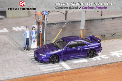 Preorder June 2024 Focal Horizon Nissan Skyline BCNR33 Carbon Black and Purple