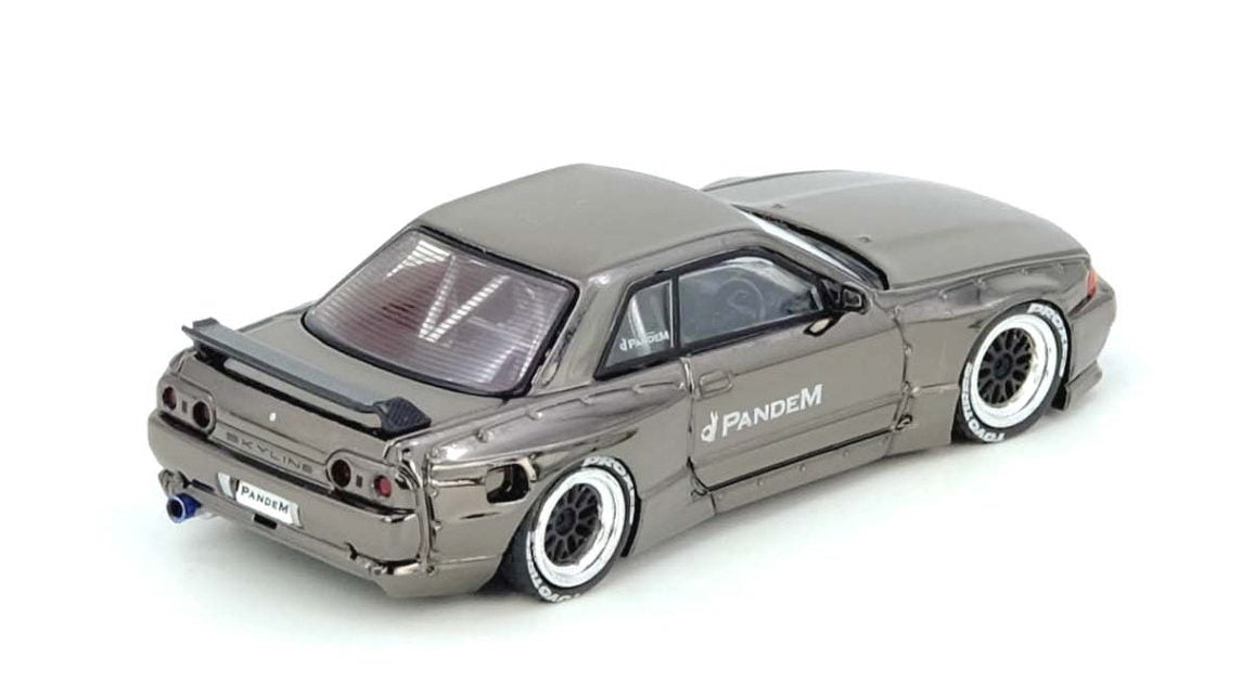 Inno64 Nissan Skyline GT-R R32 Pandem Hong Kong Special Edition Black (Chrome) IN64-R32P-CHBHS