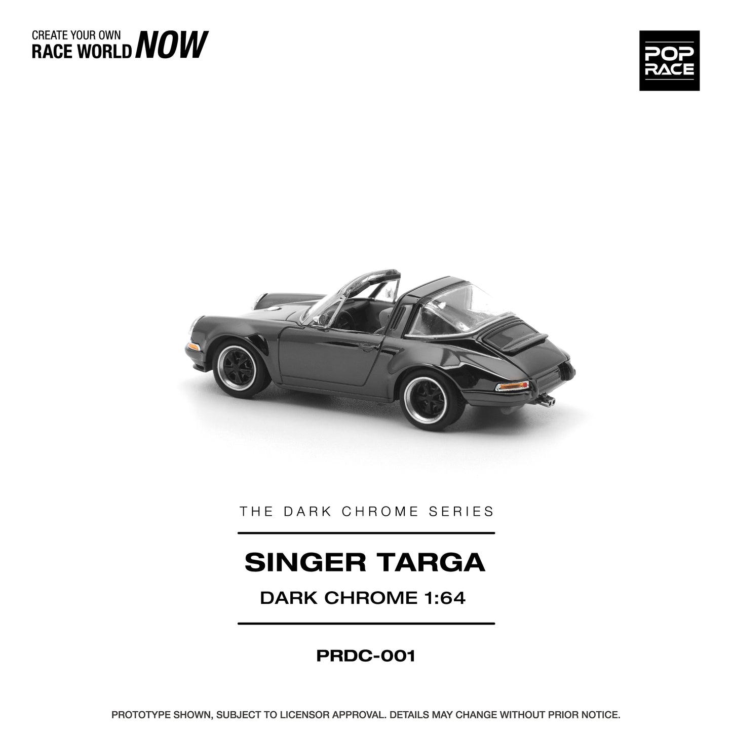 PopRace Dark Chrome Series 001 Singer Targa