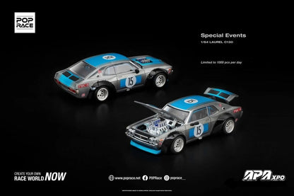 Preorder PopRace Skyline V8 Drift Hakosuka and Laurel C130 Set All in Tuning China Expo Set