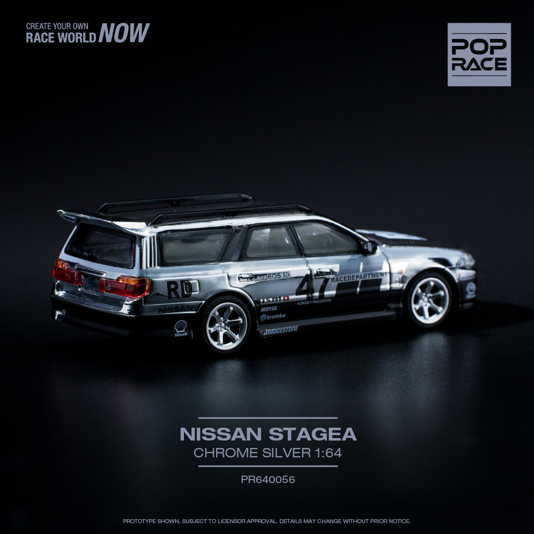 Poprace Nissan Stagea R34 Silver Chrome PR640056