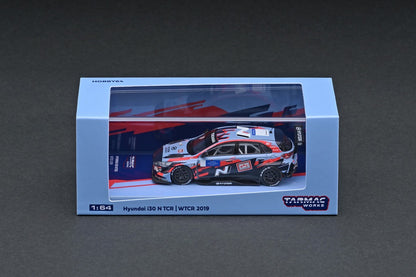 Tarmac Works Hyundai i30 N TCR WTCR 2019 #1 Tarquini and #5 Michelisz 1248pcs with Decals