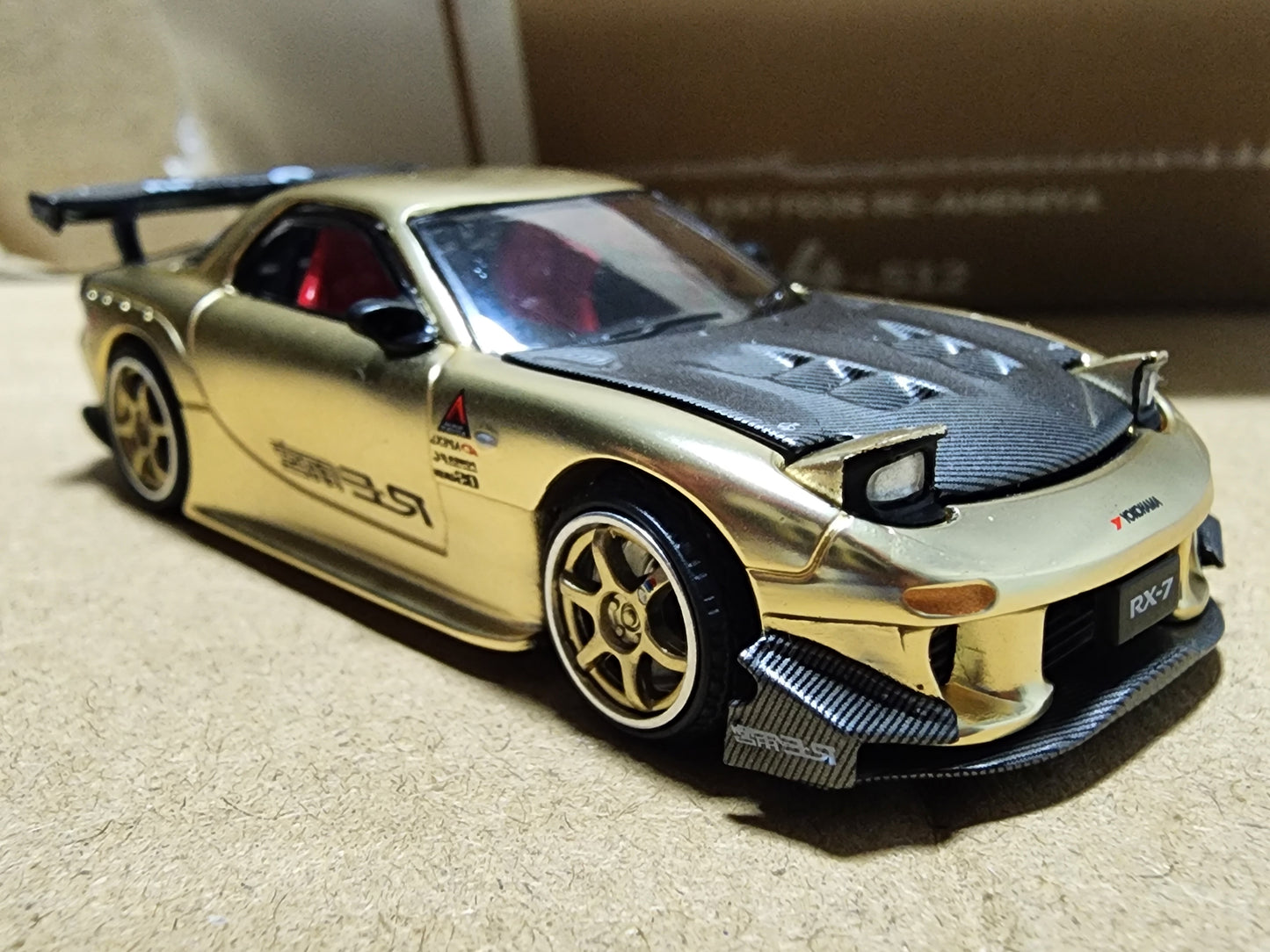 PopRace TDE26 Top Secret Supra Carbon GT300 RE RX7 Satin Gold Event Models
