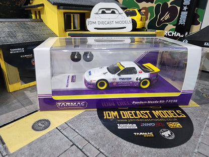 Tarmac Works Pandem Mazda RX-7 FC3S White Purple Pandem