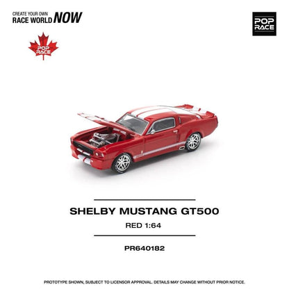 PopRace 1/64 Shelby Mustang GT500 Red PR640182 Canada Exclusive