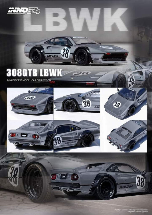 INNO 1/64 Die-Cast LBWK 308 GTB Grey