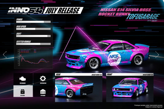 Inno64 Nissan Silvia S14 Rocket Bunny BOSS Aero "Tofugarage"