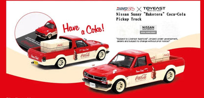 Inno64 Nissan Sunny "Hakotora" Coca Cola Pick Up Truck COKE028