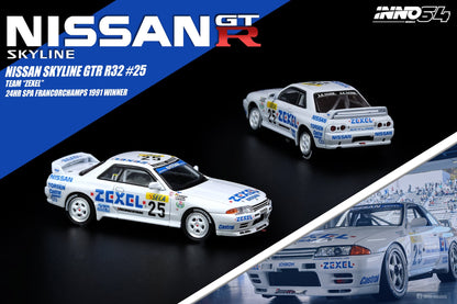 Inno64 Nissan Skyline GTR R32 #25 "Team ZEXEL" 24hr Spa Francorchamps 1991 Winner IN64-R32–ZEX91