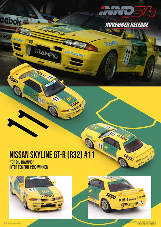 Inno64 Nissan Skyline GTR R32 #11 "BP Oil Trampio" Inter TEC Fuji 1993 Winner