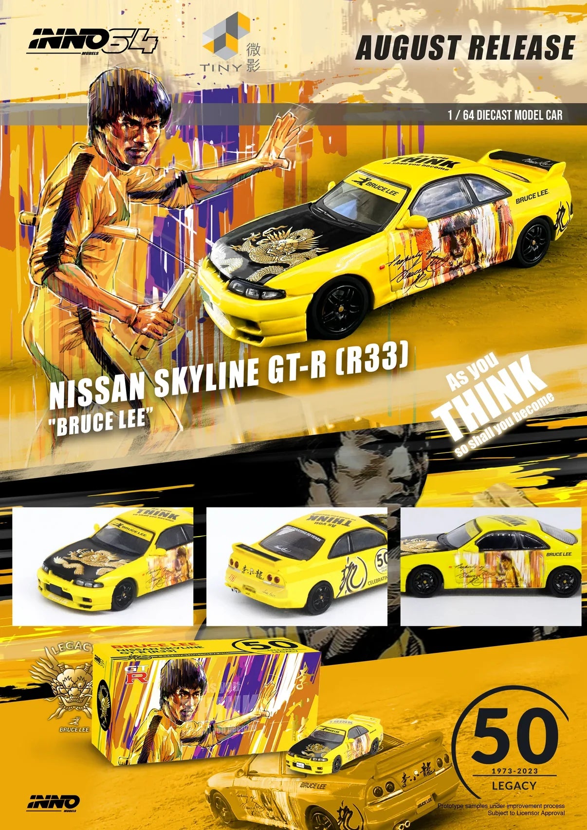 Inno64 1/64 NISSAN SKYLINE GT-R (R33) "BRUCE LEE"