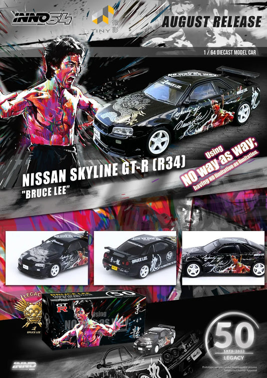Inno64 1/64 NISSAN SKYLINE GT-R (R34) "BRUCE LEE"